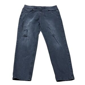 RING OF FIRE Black Jeans Men's 36x30 Slim Taper Distressed‎ Stretch